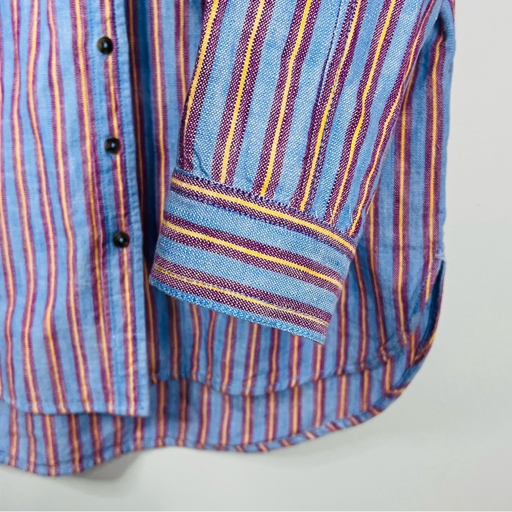 Anthropologie Pilcro Multicolor Striped Button Down Shirt size small - Picture 4 of 9